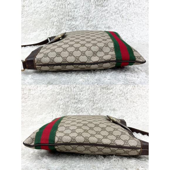 Authentic Gucci GG Sherry Large Tote Web Canvas Ophidia Shoulder Bag Handbag Tan - Picture 3 of 11